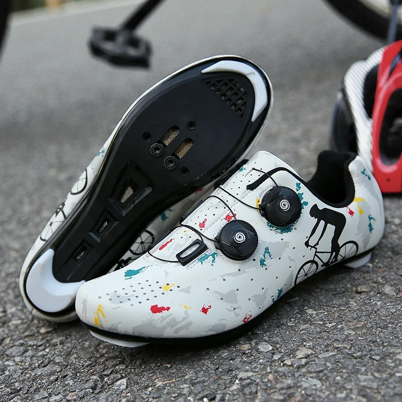 

Self-Locking Cycling Shoes for Men and Women, Mountain Bike Shoes, Bicycle Racing, Triathlon, Road Bike Sneakers