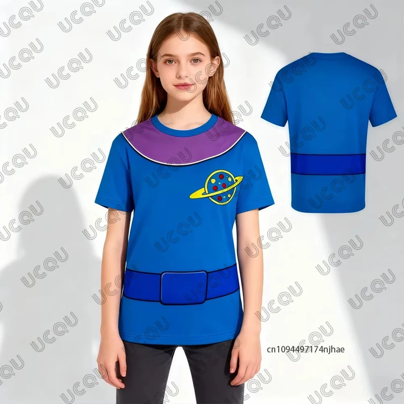 2026 새로운 토이 스토리 외계인 코스프레 3D 프린트 아동용 티셔츠 여름 반팔..