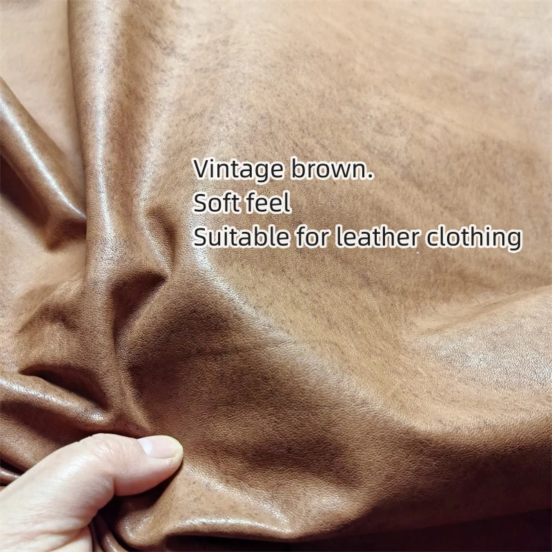 다크 브라운 오일 왁스 양피, 0.6mm, 0.7mm 첫 번째 레이어 가죽 진짜 가죽 원단. 가죽 의류용 수제 DIY, 전체 양가죽
