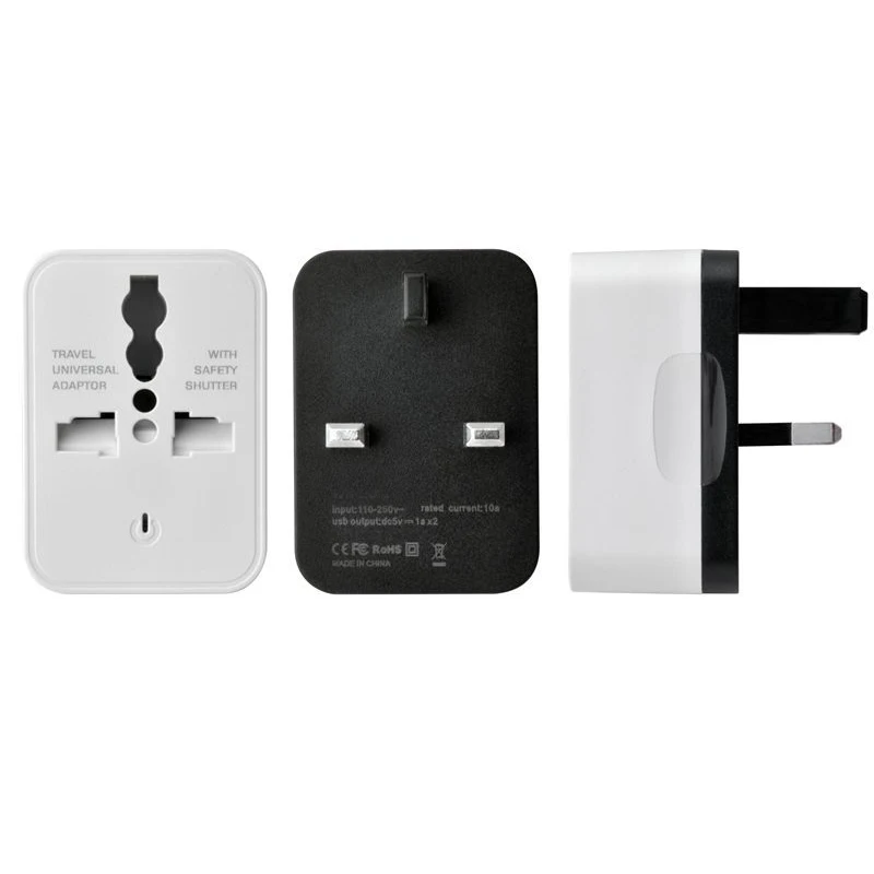 Universal Dual USB Travel Charger Adapter - Multi-Function Power Plug