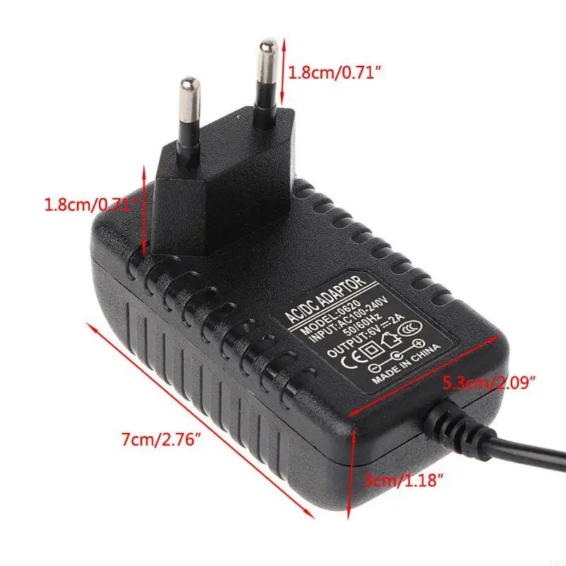 Adapter 6V 2A for Power Supply 100-240V 50-60Hz to for 6V 2A 12W Power Supply Adapter Cha