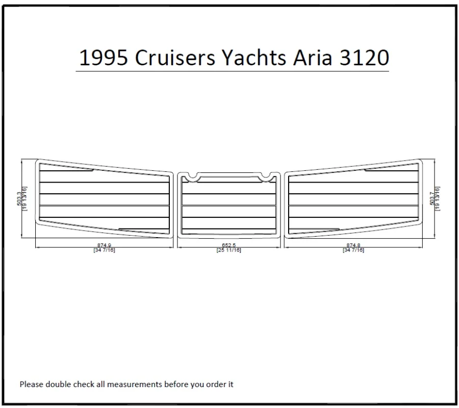 

1995 Cruisers Yachts Aria 3120 Swim Platform Pad Boat EVA Foam Teak Floor Mat