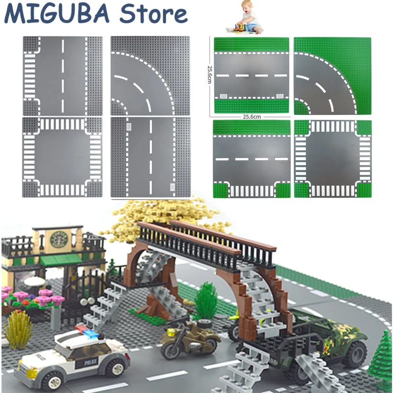 Classic Base Plates 32*32 32*16 Dots City Street Road Plate