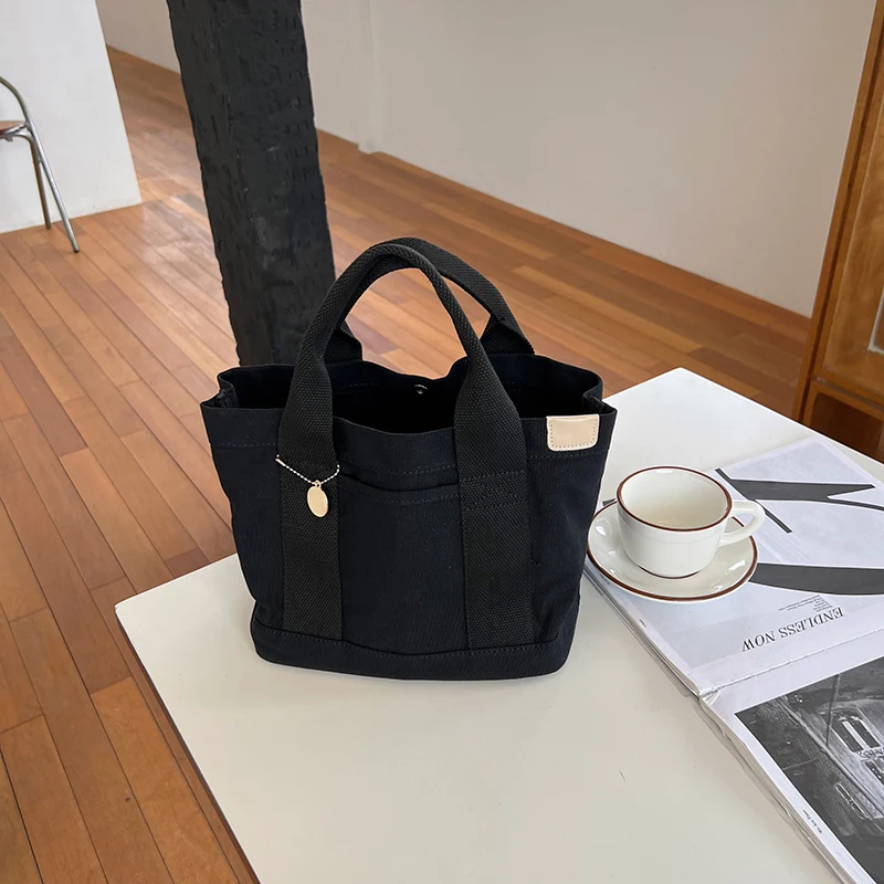 Bento monocromática, bolsa casual feminina de grande