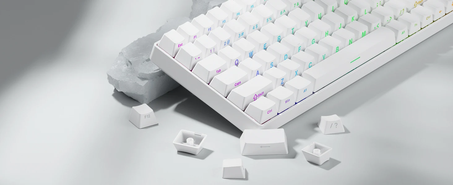 impresso Keycap, brilho dobro do tiro através
