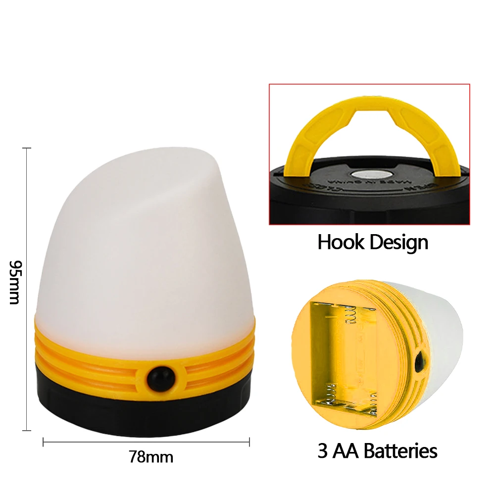LED Camping Lights Outdoor Tents Lamps Magnet Base Portable Hanging Light Battery Lamp Emergency Lantern Camping Supplies