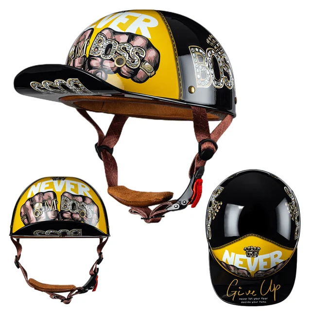 19588-6dde20.jpg Casque moto Femme Rétro pour Homme et Femme, Casquette de Baseball
