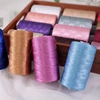100g/Hand Woven Hollow Thread for Flat Ribbon Mercerized Ice Silk Hook Shoes Crochet Yarn Satin Designed Blended Fancy Yarn DIY 5
