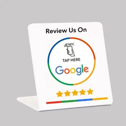 NFC Google Review NTAG215 NFC Table Display Stand Big Size Can Be Noticed Easily