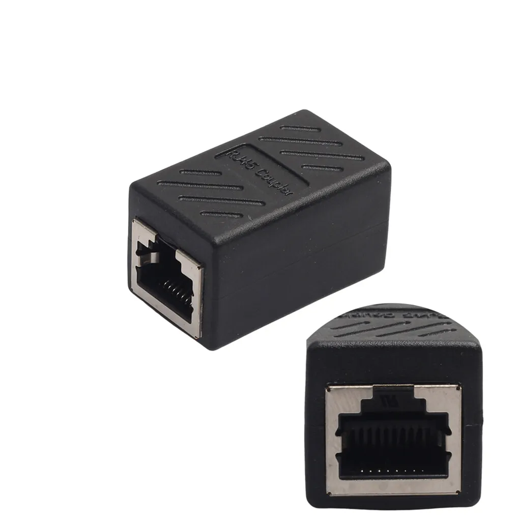 

2PCS RJ45 Connector Female to Female Ethernet Adapter 8P8C Network Extender Extension Cable