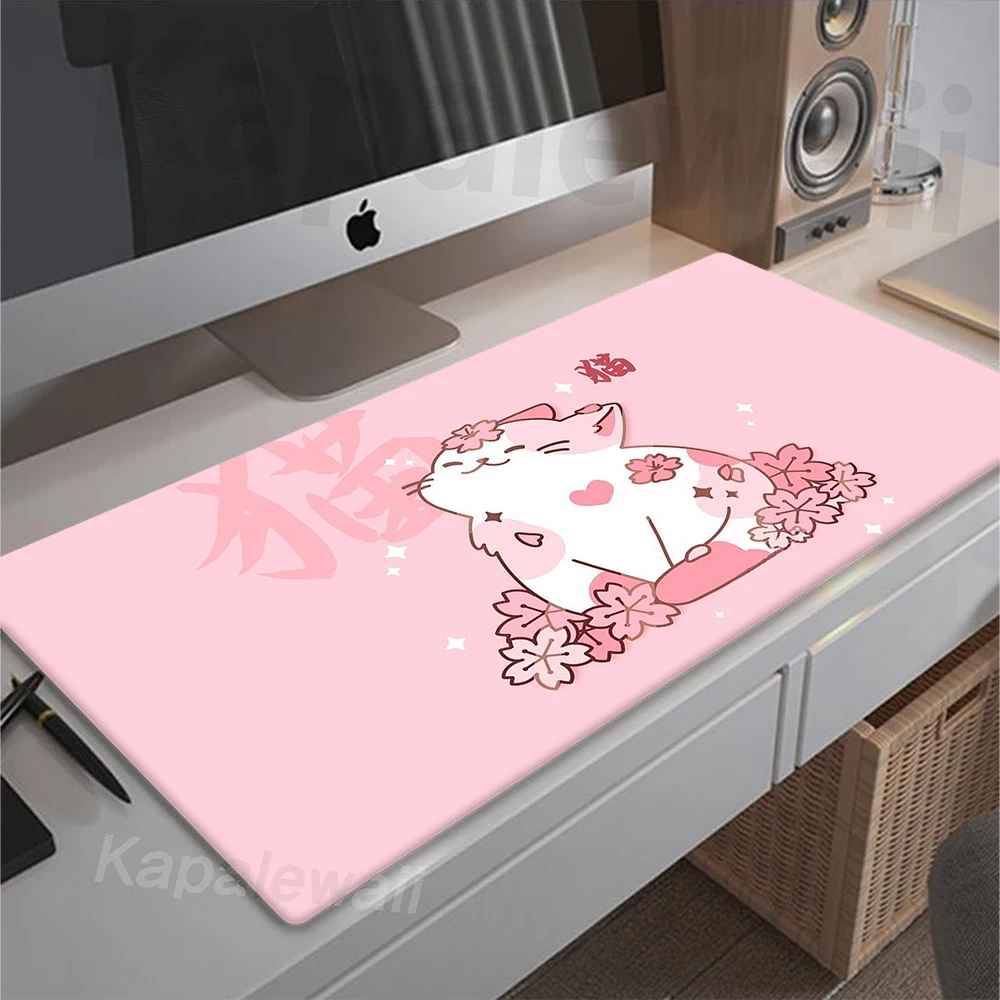 

Kawaii Cute Cat Speed Mouse Pad Gaming Setup Accessories Mousepad 900x400mm XXL Desk Mat Mouse Pads Keyboard Mat Large Mousepad