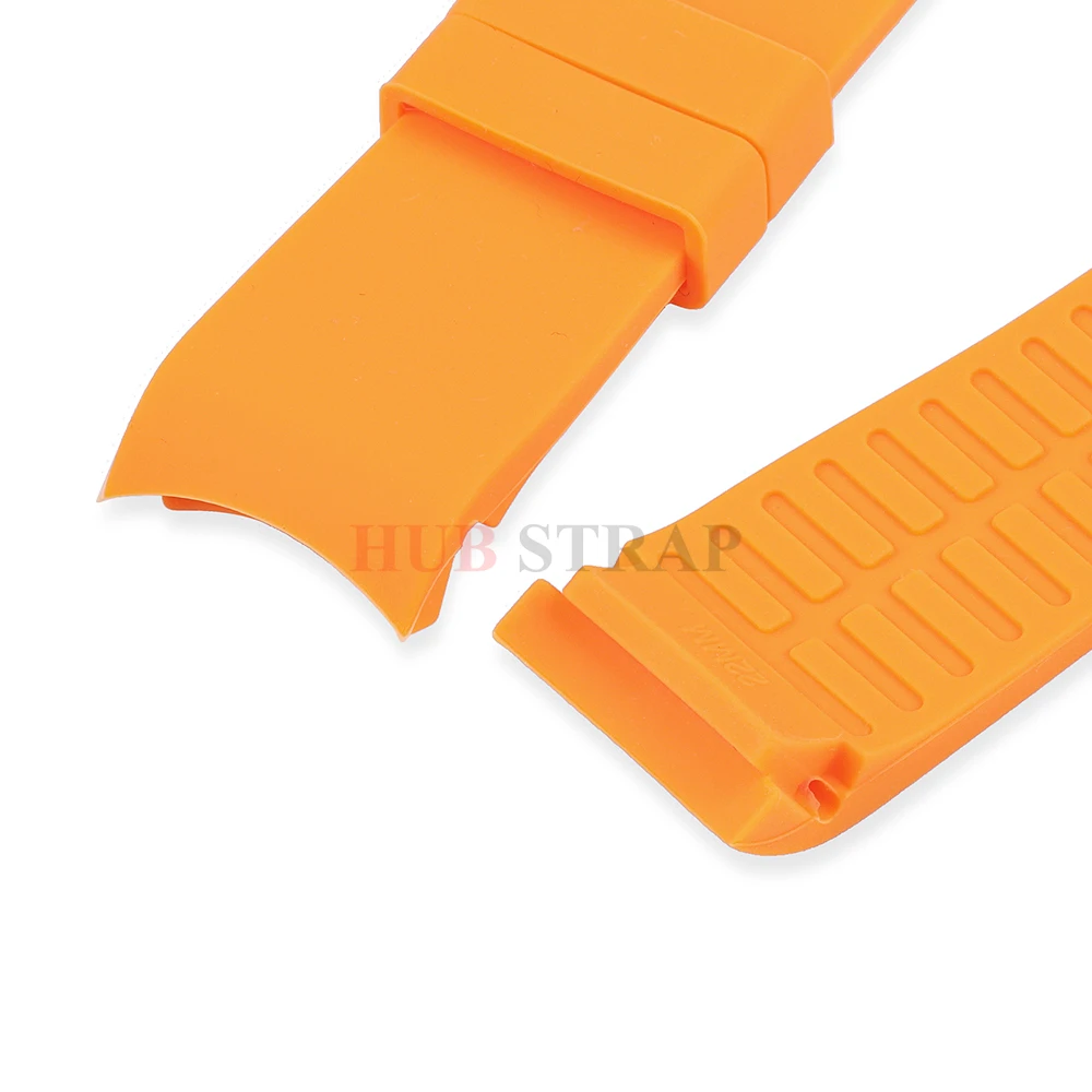 Sport Waterproof Rubber Silicone Wrist Strap with Curved End - Universal Design for Men and Women Accessories
