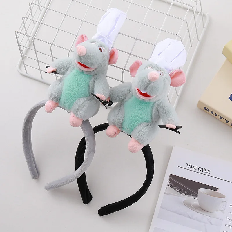 

Ratatouille Disney Hairband Hairpin Plush Doll Decoration Handmade Headband French Animation Food Story Surrounding Gifts