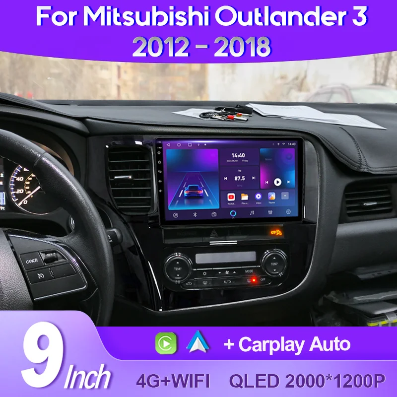 

QSZN For Mitsubishi Outlander 3 GF0W GG0W 2012-2018 2K QLED Android 13 Car Radio Multimedia Video Player GPS AI Voice CarPlay 4G