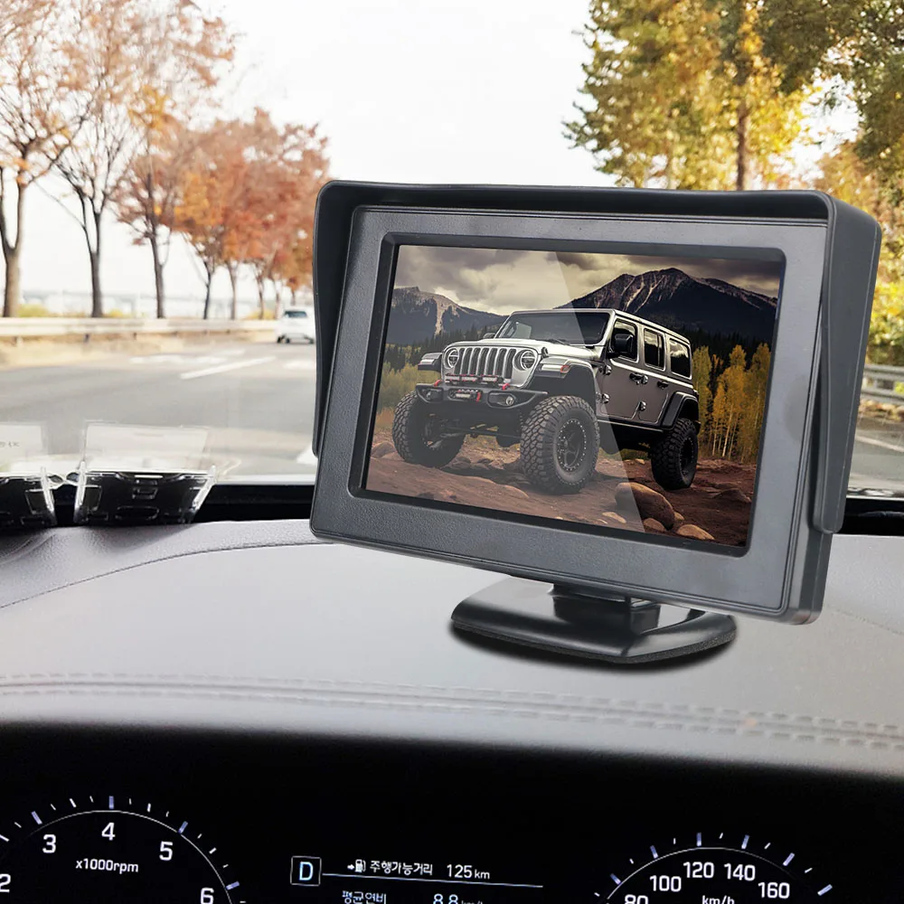 Car Monitor 4.3 inch Car Accessories Reverse Camera Screen Video Players TFT LCD Cameras HD Display Foldable Parking