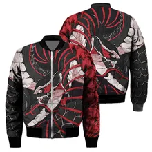 

European And American Autumn And Winter Python Pattern 3d Digital Printing Flight Jacket Men And Women Jogging Jacket XS-5XL