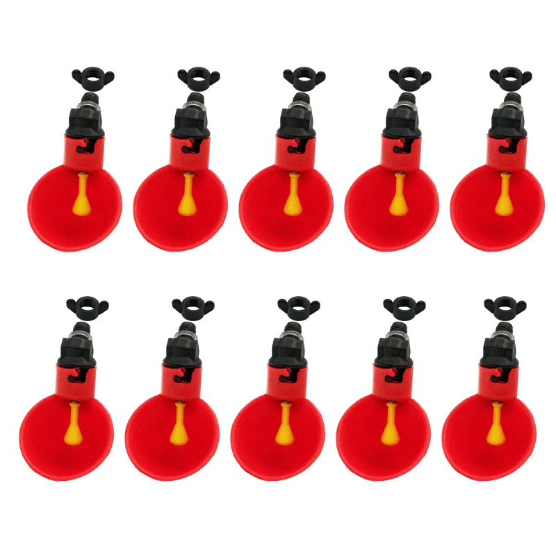

5/10Pcs Chicken Quail Hanging Water Cups Nipple Drinking Bowl Birds Water Bowl Drinker Cups for Backyard Automatic Poultry