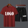 Customized Summer Trending Men Casual Suits Short Sleeve T-shirt+Shorts Sets Fashion Beach Two-piece Set 4