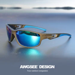 Enhanced Polarized Sports Sunglasses with Photochromic Lenses (C4 Blue)