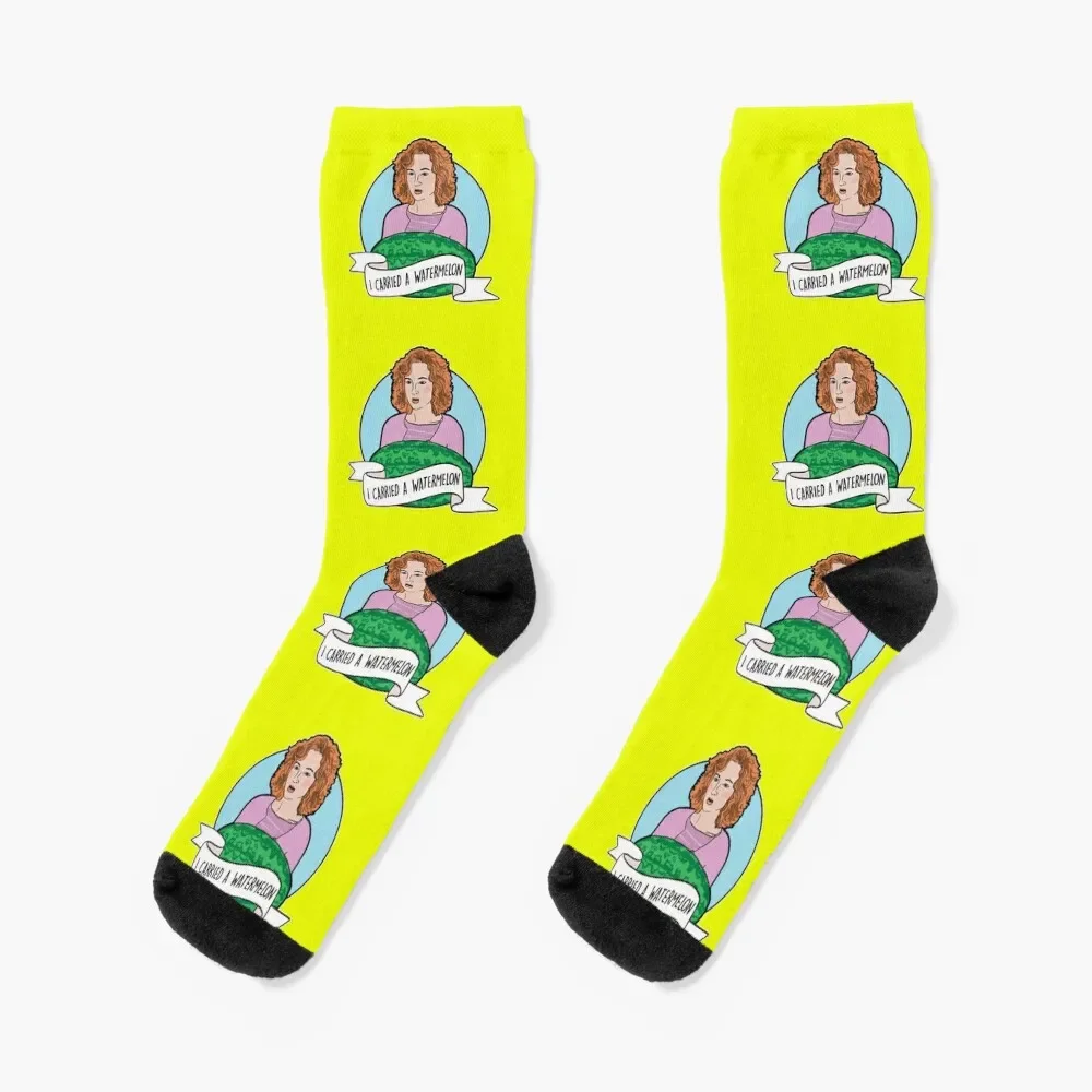 

I Carried a Watermelon Socks cool hockey Socks For Women Men's