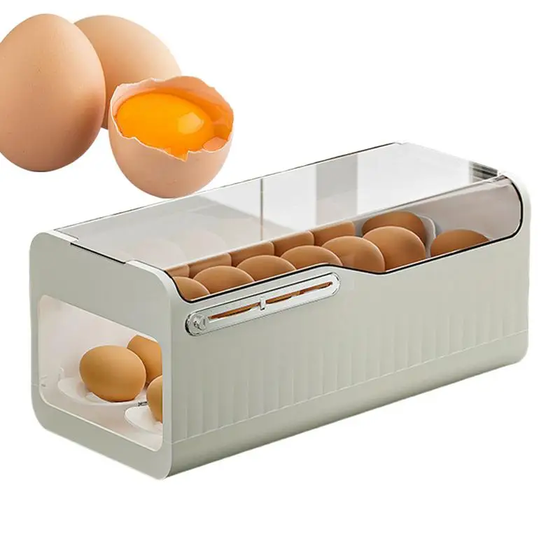 

Держатель для яиц для холодильника, автоматическая прокрутка, держатель для яиц, фотодержатель для телефона, подставка для шкафов