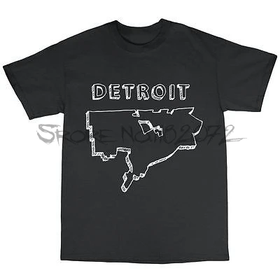 T-Shirt Detroit Cotton Techno Underground Resistance Techno Milizia Euro Size Uomo Tshirt In Cotone Nero