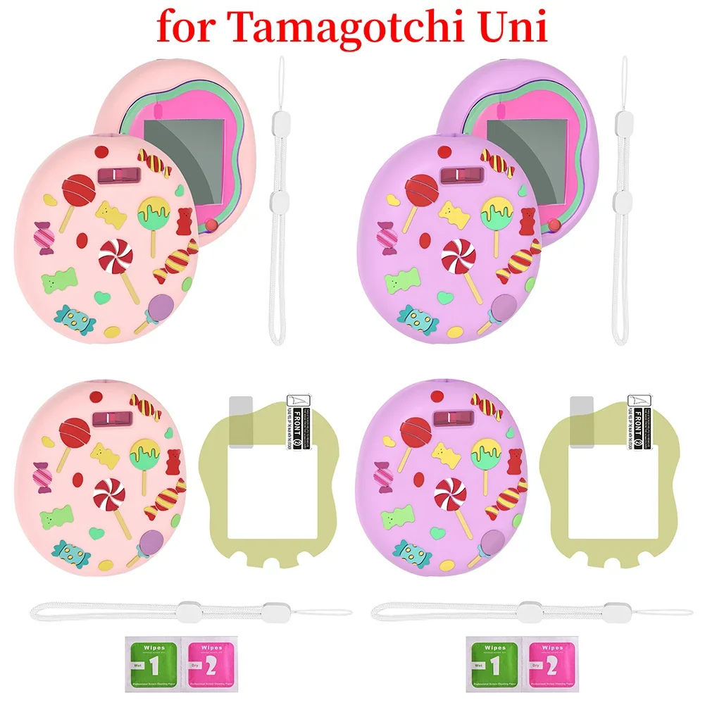 다마고치 유니용 실리콘 가상 애완 동물 기계 케이스, 휴대용 열쇠 고리, 충격 방지, 스크래치 방지 보호 스킨 슬리브 쉘 