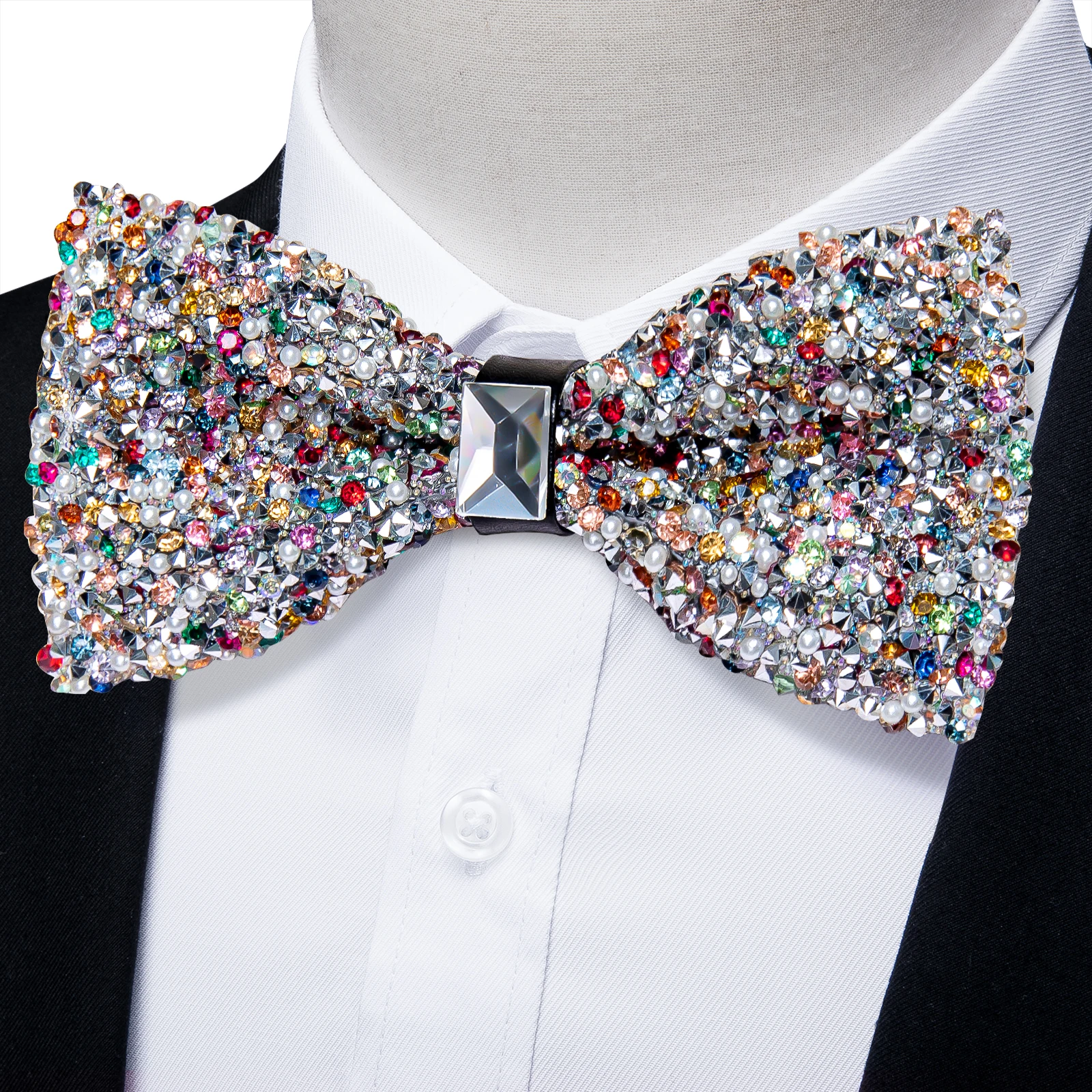 Papillon Uomo Con Paillettes – Pre-annodato, Lunghezza Regolabile – Molti Colori – Per Matrimoni E Feste - 2