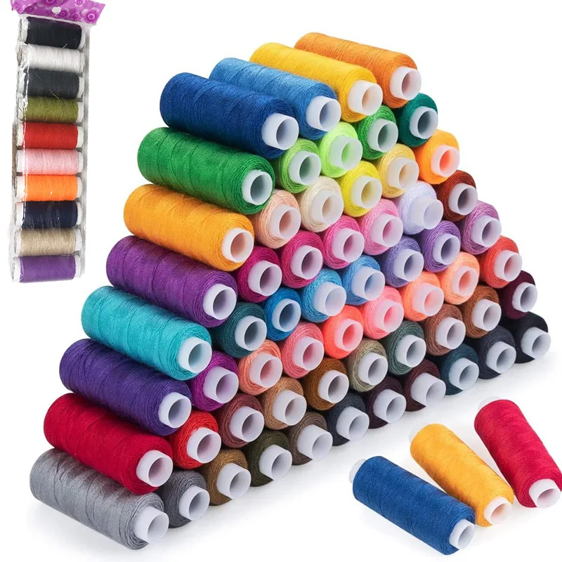 Sewing Thread Set 100 Colour 250Yd Each Spool Polyester Thread Kit for Hand  or Machine Sewing