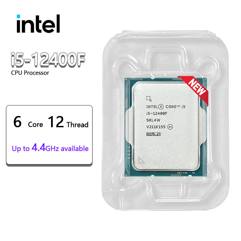 Intel Core i5-12400F i5 12400F 2.5 GHz 6-Core 12-Thread CPU  10NM L3=18M 65W LGA 1700 New but without cooler