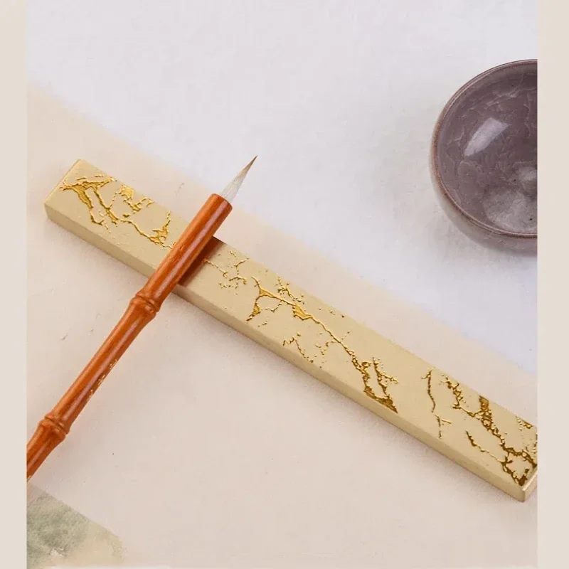 단단한 황동 종이꽂이 중국 스타일 서예 그림 쓰기 종이꽂이 고전 붓 금속 펜홀더 창의적인 장식품