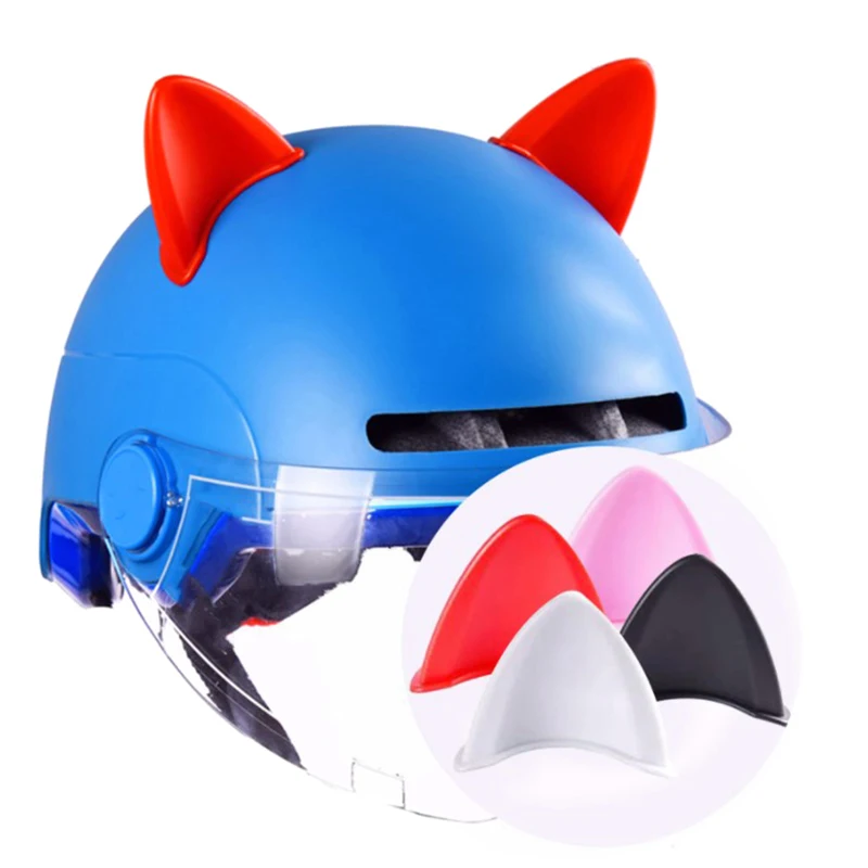 

Car Motorcycle Helmet Devil Horn Cute Cat Ears Decoration Motocross Full Face Off Road Helmet Decoration Car Accessories