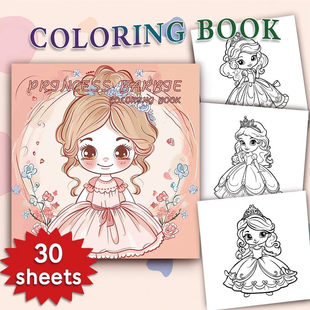 1pc, Teen Girls Coloring Book - Teen Coloring Book - 30 Sheets, 8.3x 8.3in, For Adult Stress Relief, Christmas, Halloween Gifts 5