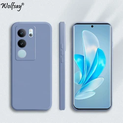 Enhanced Product Title:  
Premium Anti - Knock Liquid Silicone Back Case - Soft & Durable Phone Cover for Vivo V29 Lite 5G (Lavender Grey)