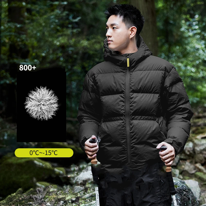 Naturehike フード付きダウンジャケット Naturehike-男性用フード付きダウンジャケット,暖かいコート,防風