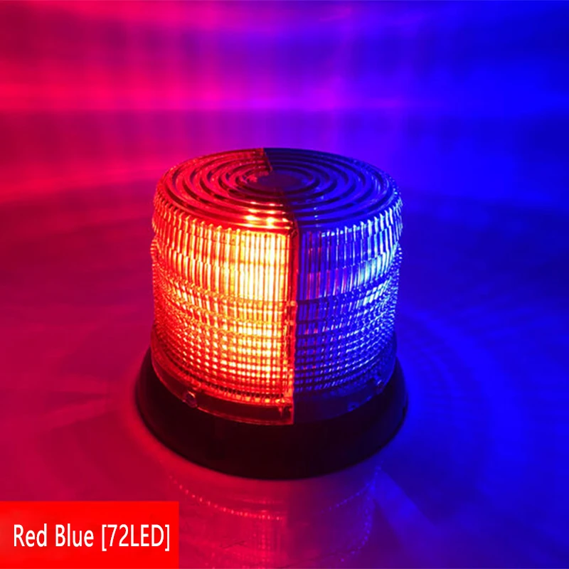 Car Emergency Flash Strobe Lamp Waterproof Red Blue Rotating Beacon Led Strobe Warning Light for Police Ambulance Accessories