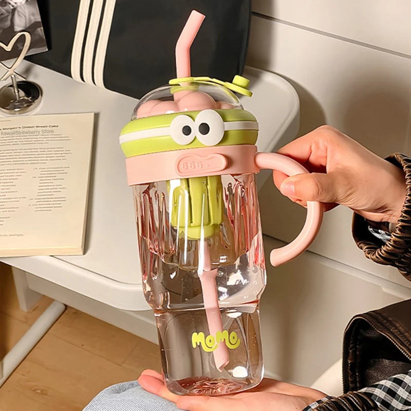 Large Sport Water Bottle With Tea Infuser Straw Cover Cap Drink Bottle 1200ml