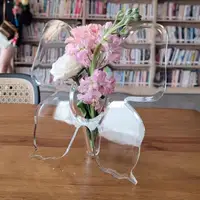 Acrylic Butterfly Vase Desktop Decoration Butterfly Flower Planter Simple Style Transparent Vase Butterfly-Shaped Flowers Vase 2