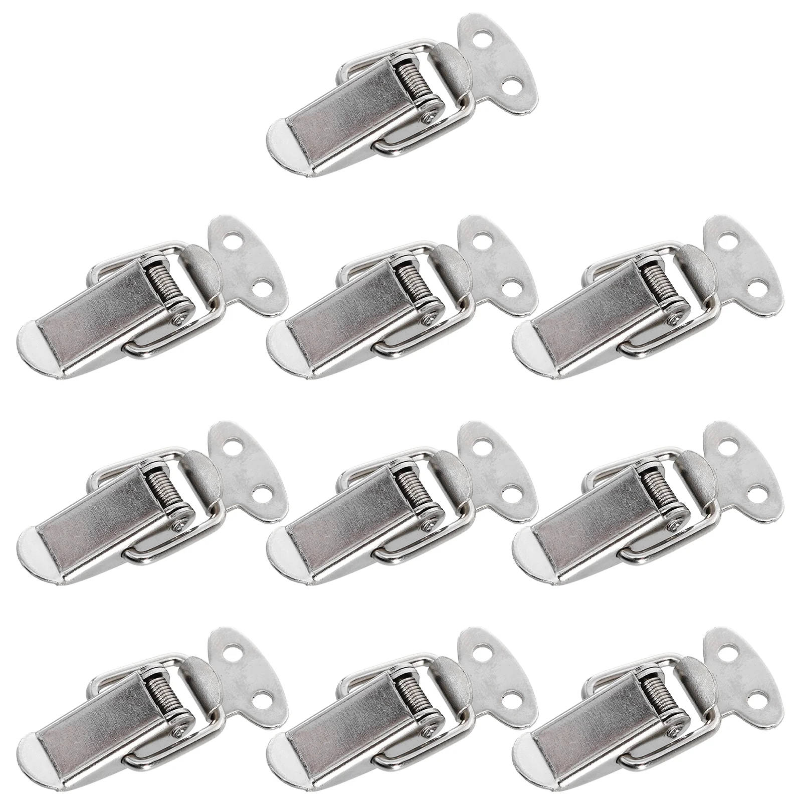 

10 Pcs Spring Lock Latch Hasp Loaded Toggle Cabinet Buckle Thicken Case Iron Metal Sturdy