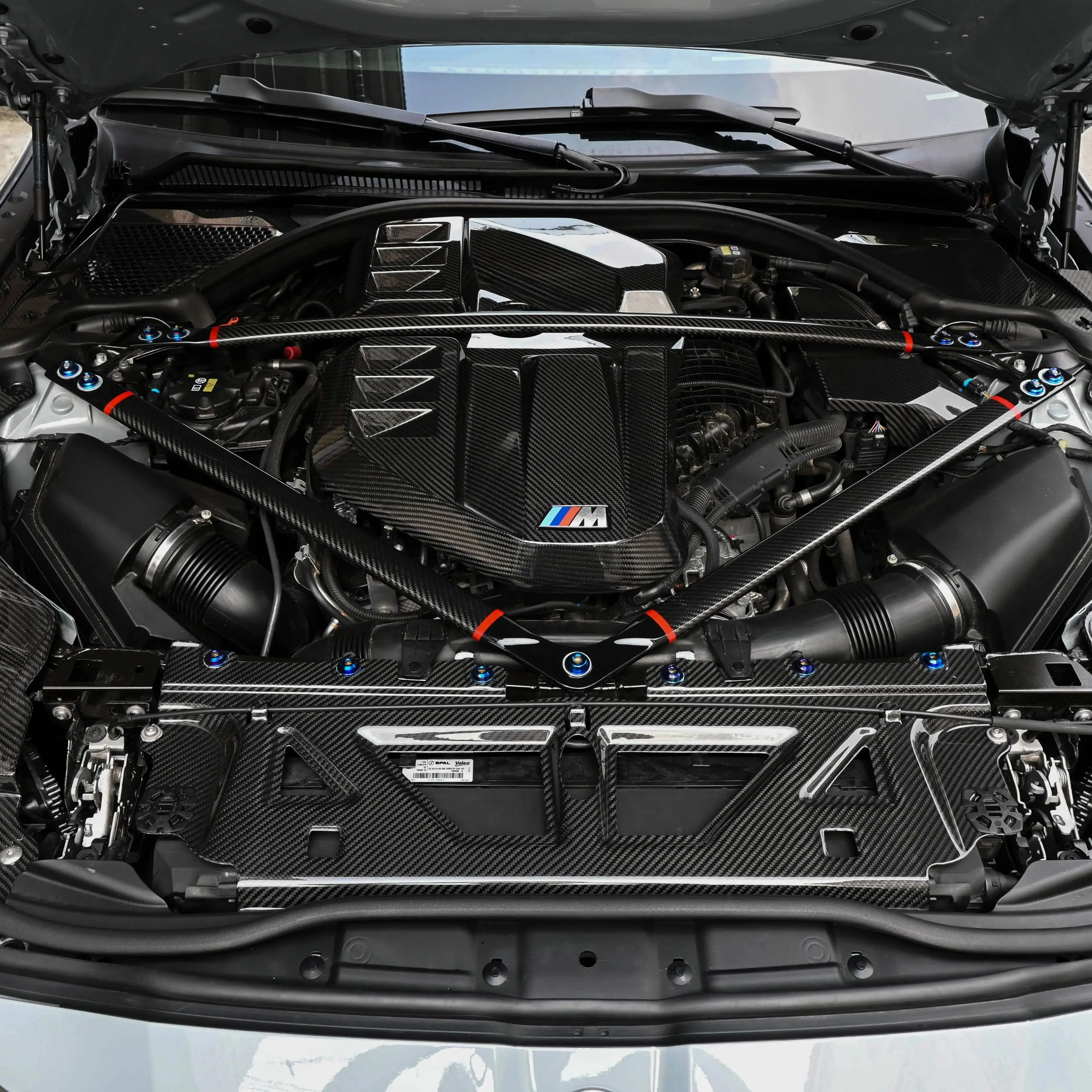 BMW M2 G87 M3 G80 M4 G82 엔진 커버 교체용  드라이 카본 파이버 엔진 베이 트림 세트 바디 키트 자동차 부품