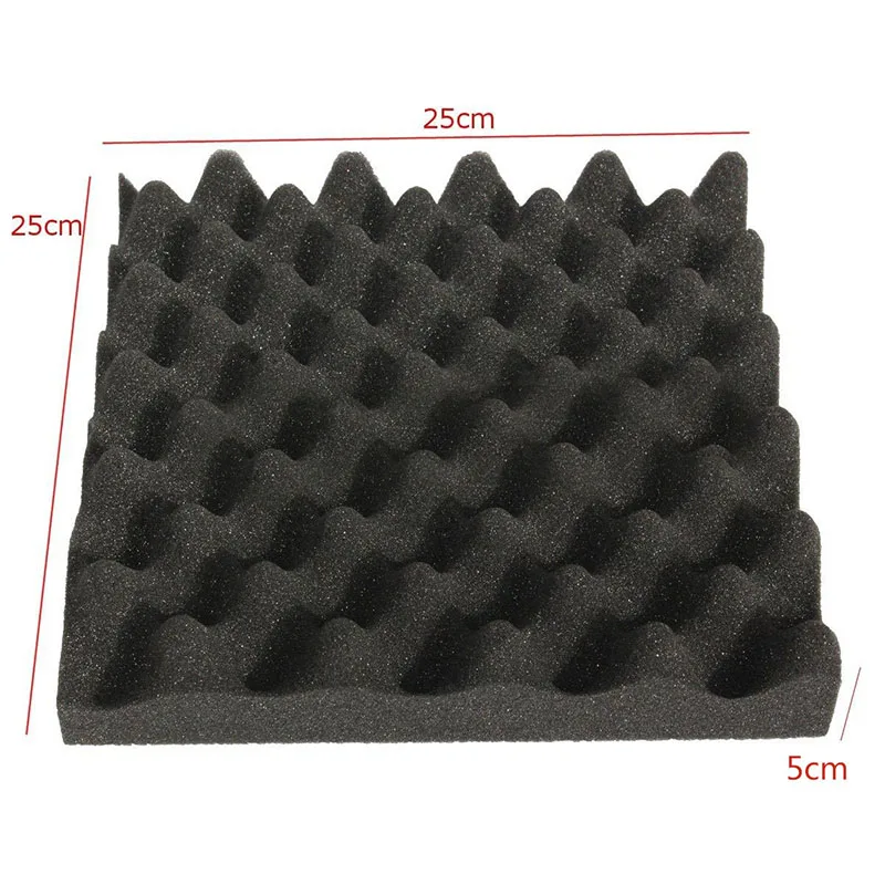 Pro Sponge Audio Soundproofing Foams Sound Absorbing Noise Insulation 25*25*5cm Acoustical Treatments Wave Shape