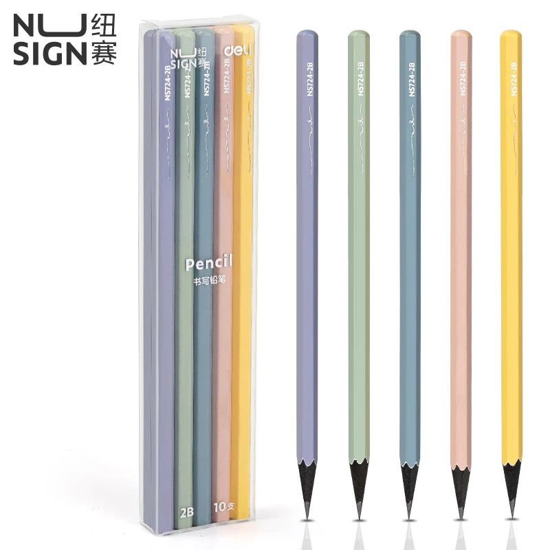 NUSIGN Matite esagonali colorate Design minimalista Nucleo in grafite premium Strumenti di scrittura eleganti per materiale scolastico per ufficio