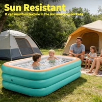 Piscine gonflable durable pour toute la famille, pour jardin, cour ou intérieur (vert) 4