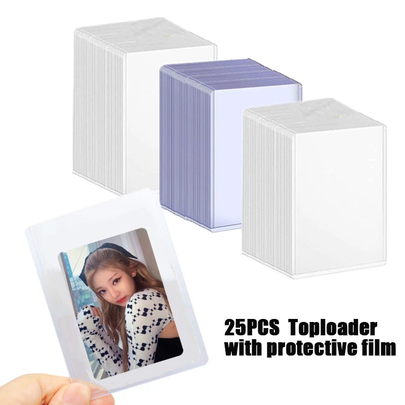 1/5/10/25pcs Toploader Photocard Sleeves With Protective Film Antiscratch 3x4" Pvc Gaming