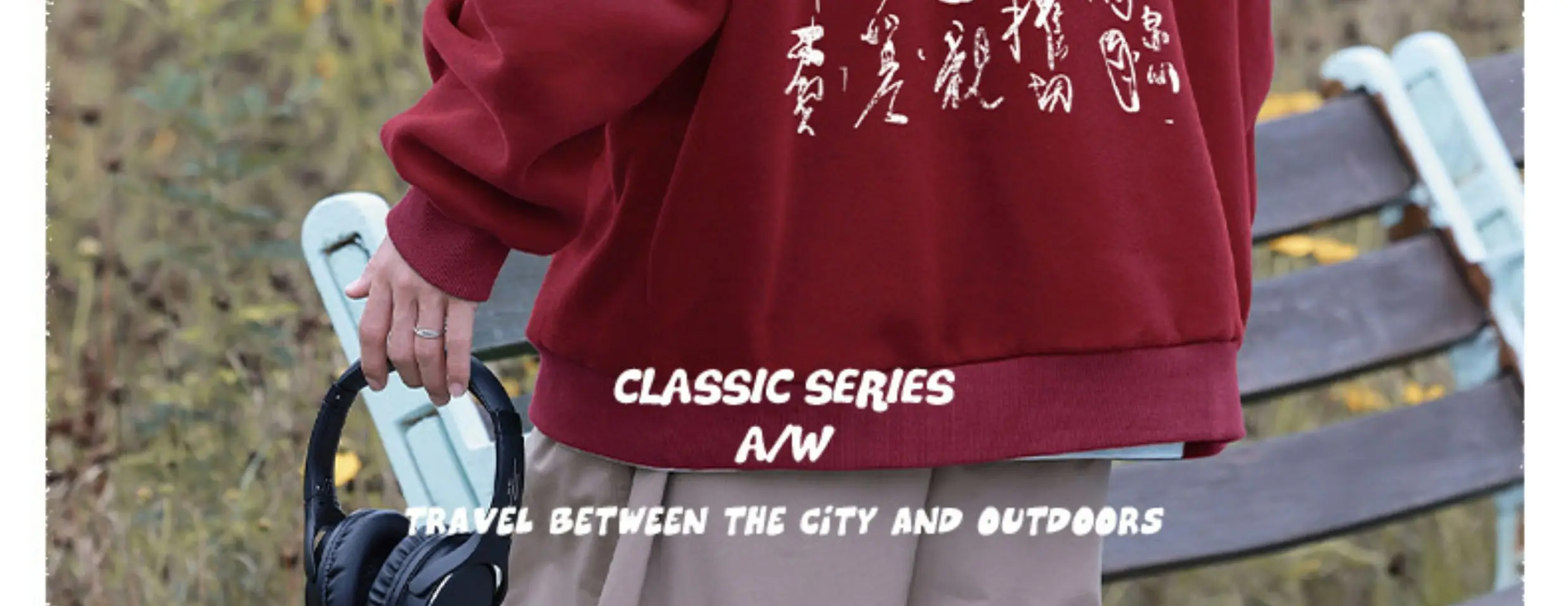 Description Picture 3 of itemSpring Autumn Chinese Style Text Printed Hooded Sweatshirt Couple Retro Loose Casual High Street Sports Hoodies Male Clothes