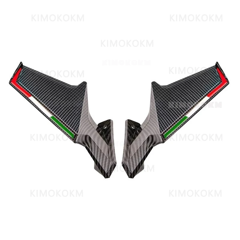 야마하 YZF R25 R3 2019-2024용 모터사이클 미러 윙렛 에어로다이나믹 윈드 사이드 윙 스포일러 페어링 프론트 공기역학 페어링
