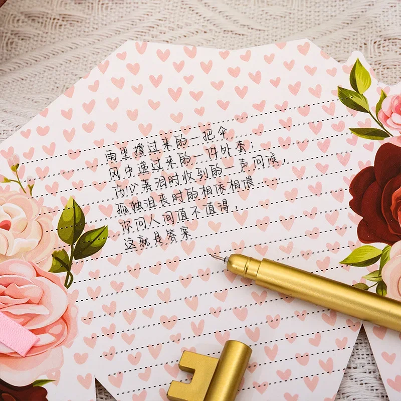 Flower Pattern 3D Foldable Bouquet Greeting Card Blessing Words Wedding Invitation DIY Card Birthday Gift Greeting gift card greeting cards wedding invitations