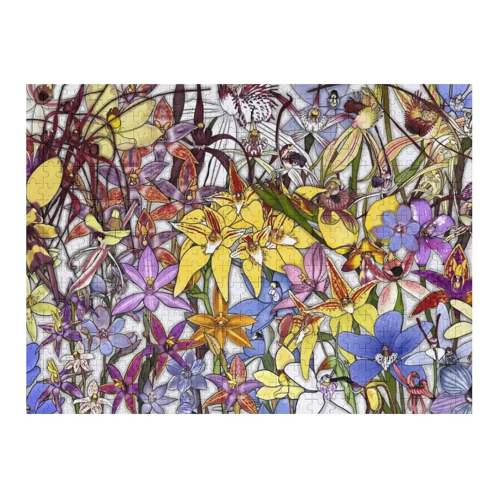 The Native Orchids of Western Australia Collage Jigsaw Puzzle Jigsaw Custom Custom Name Wood Puzzle