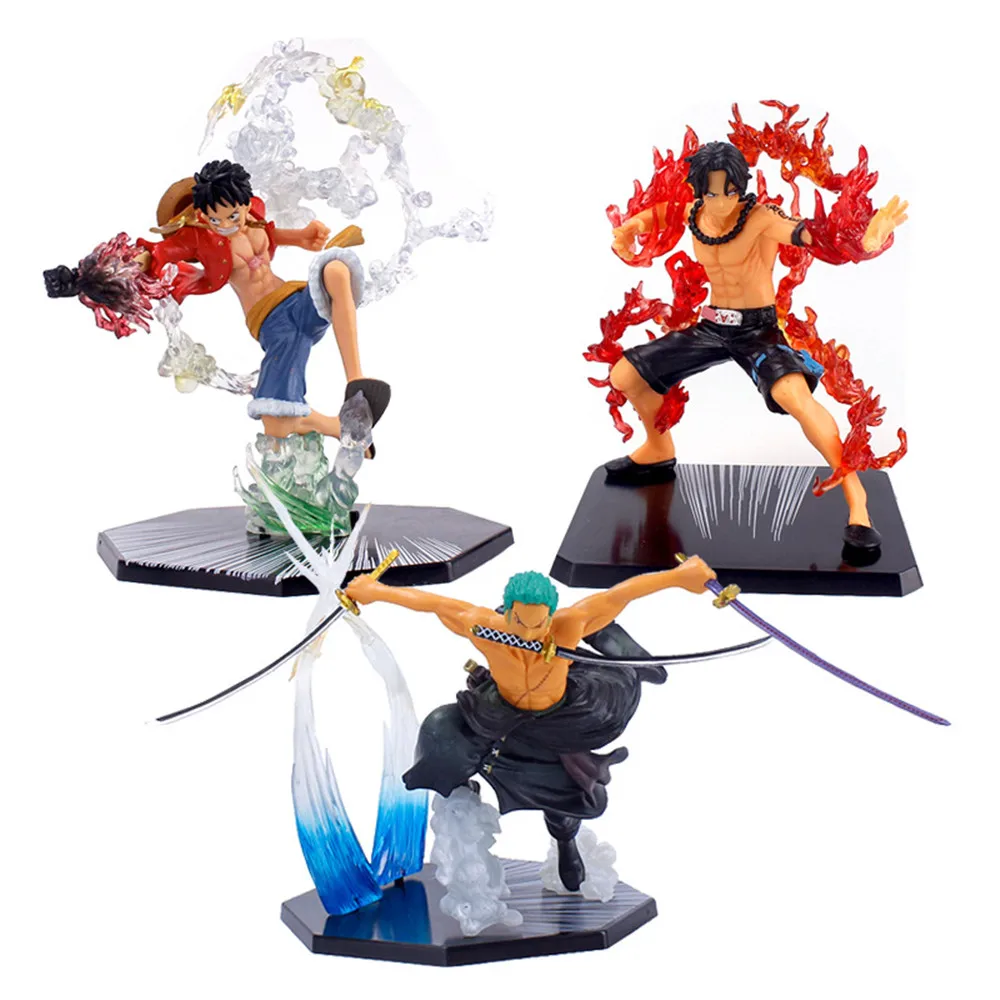 

Аниме One Piece Monkey D Luffy Roronoa Zoro Portgas D Ace Боевая статуя ПВХ экшн-фигурка модель детские игрушки куклы Подарки