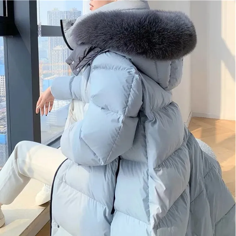 95GooseDownJacketWomens2023WinterNewDetachableFurcollar